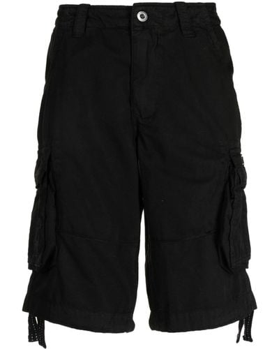 Alpha Industries Cargo-style Cotton Shorts - Black