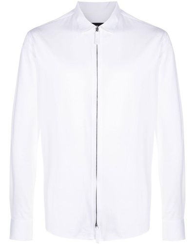 Giorgio Armani Overhemd Met Rits - Wit
