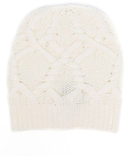 Lorena Antoniazzi Cable-knit Cashmere Beanie - Wit