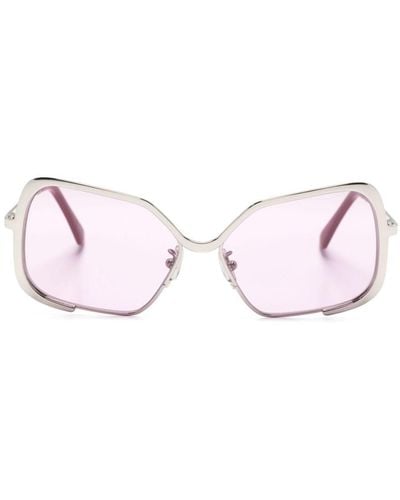 Marni Gafas de sol Silver Unila con montura oversize - Rosa