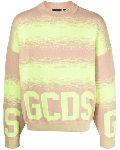 Gcds Cotton Degradé Sweater - Yellow