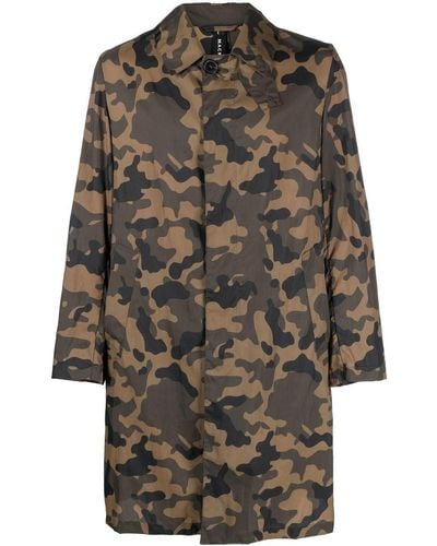 Mackintosh Camouflage-print Packable Raincoat - Gray