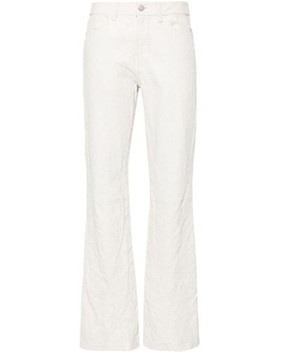 Zadig & Voltaire Pistol Cuir Froisse Leather Pants - White