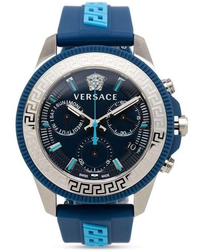 Versace Reloj Greca Act de 43mm - Azul