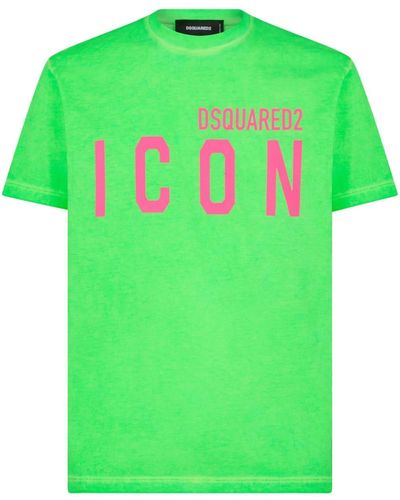 DSquared² T-Shirt mit "Icon"-Print - Grün