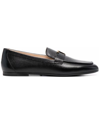Tod's Logo-plaque Loafers - Black