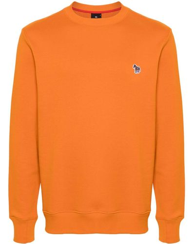 PS by Paul Smith Zebra-patch Cotton Sweatshirt - Orange