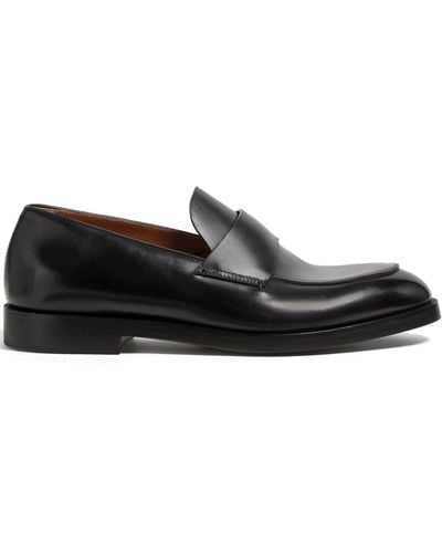 Zegna Torino Leather Loafers - Black