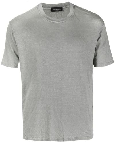 Roberto Collina T-Shirt mit Rundhalsausschnitt - Grau