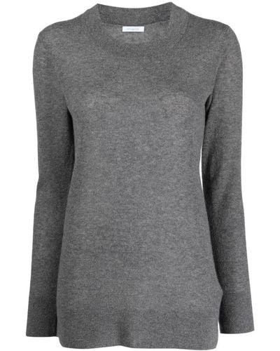 Malo Mélange-effect Crew-neck Sweater - Grey