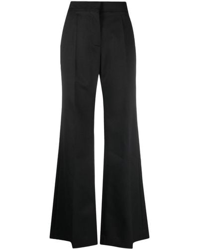Givenchy Pantalon en laine à coupe évasée - Noir