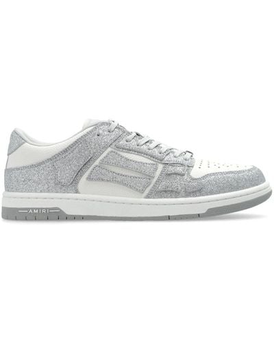 Amiri Skel Top Glitter Panelled Trainers - White