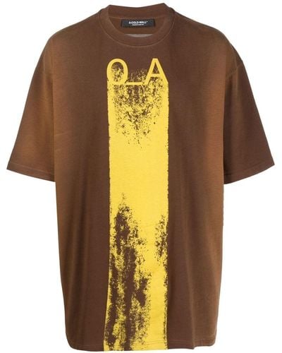 A_COLD_WALL* Plaster Graphic-print Cotton T-shirt - Yellow