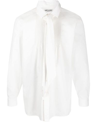 Saint Laurent Camicia con fiocco - Bianco