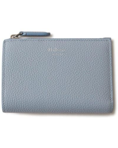 Mulberry Continental Bi-fold Leather Wallet - Gray