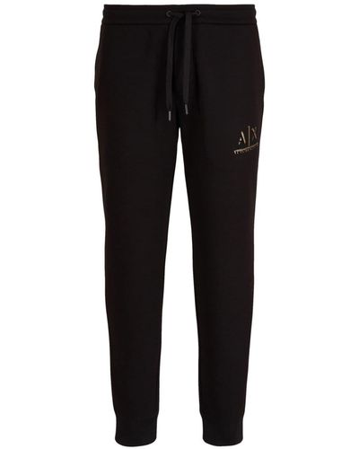 Armani Exchange Jogginghose mit Logo-Print - Schwarz