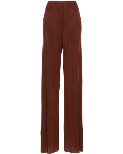 Rick Owens Seam-detailed Wide Trousers - Brown