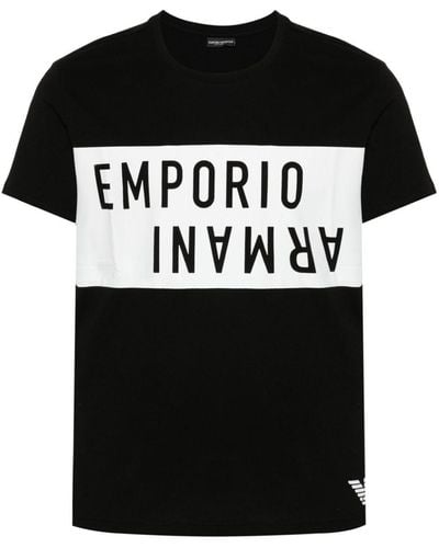 Emporio Armani ロゴ Tスカート - ブラック