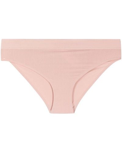 Wolford Beauty Ribbed Cotton Briefs - Pink