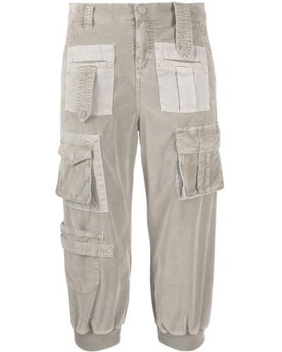 Blumarine Cropped Cargo Pants - Gray