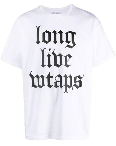 WTAPS T-shirt en coton à imprimé graphique - Blanc