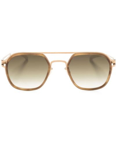 Mykita Leeland Pilot-frame Sunglasses - Natural