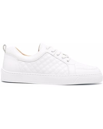 Leandro Lopes Quilted-finish Low Top Trainers - White