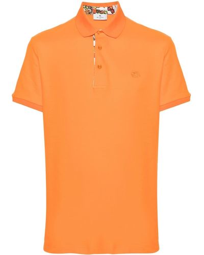 Etro Poloshirt Met Borduurwerk - Oranje