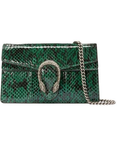 Gucci Dionysus Super-Mini-Tasche aus Schlange - Grün