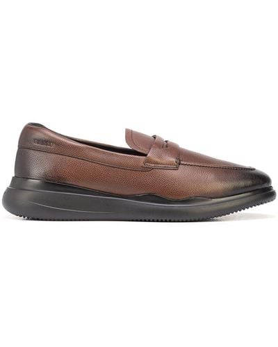 Bally Chunky-sole Leather Loafers - Brown