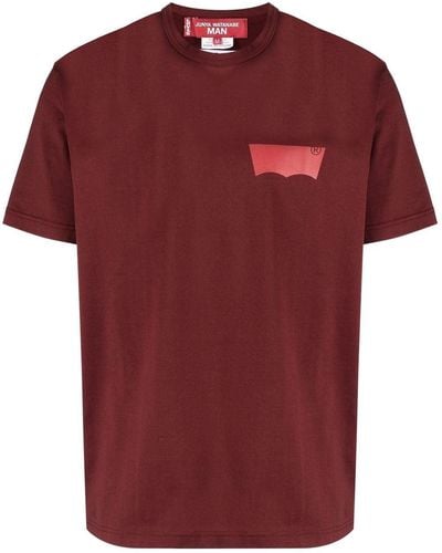 Junya Watanabe X Levi's t-shirt à logo imprimé - Rouge
