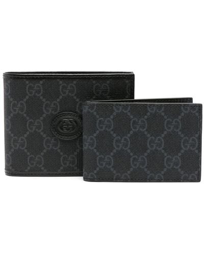 Gucci gg Canvas Bi-fold Wallet - Black