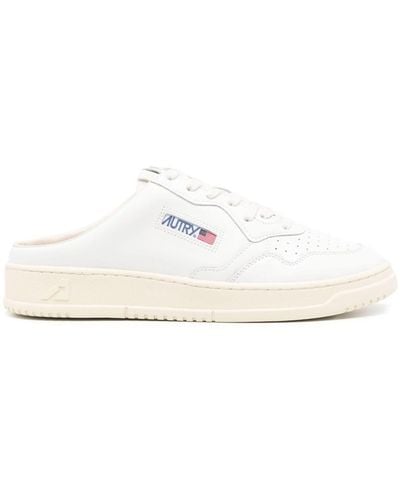 Autry White Medalist Mule Trainers