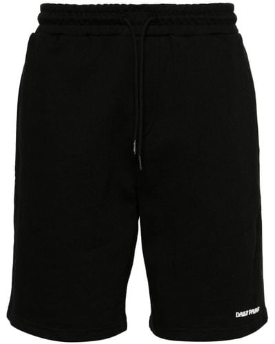 Daily Paper Logo-lettering Cotton Track Shorts - Black
