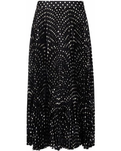 Balenciaga Jupe mi-longue plissée - Noir