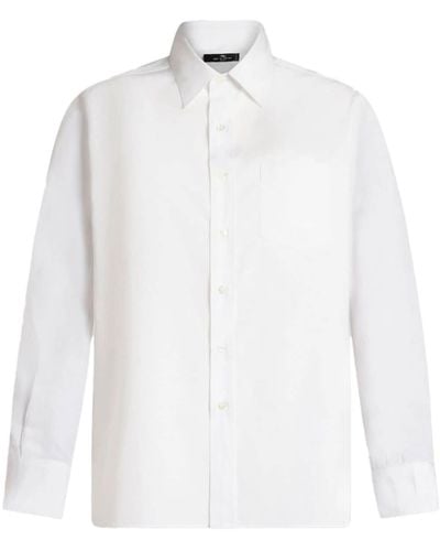 Etro Hemd mit Blumeneinsatz - Weiß