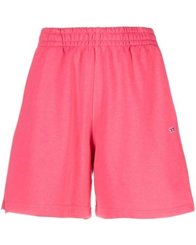DIESEL P-jar-d Logo-embroidered Track Shorts - Pink