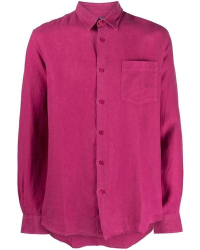 Vilebrequin Camisa Caroubis de manga larga - Rosa