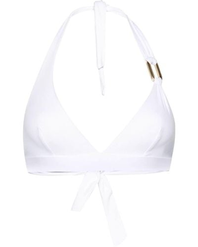 Fisico Ring-embellished Bikini Top - White