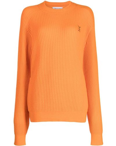 Kiko Kostadinov Sorelle Pullover mit Waffelstrick-Muster - Orange