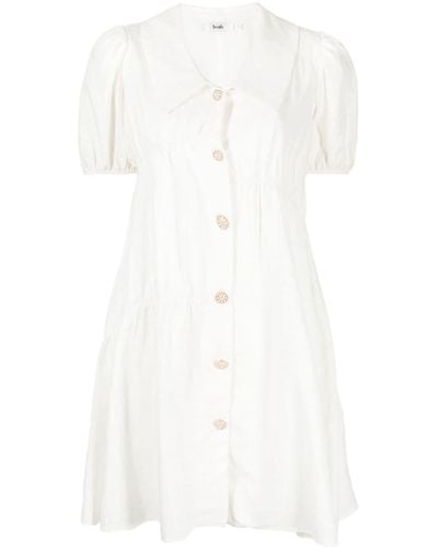 B+ AB Mini Poloshirtkleid - Weiß
