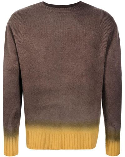 Nick Fouquet Ombré-effect Long-sleeved Sweater - Brown