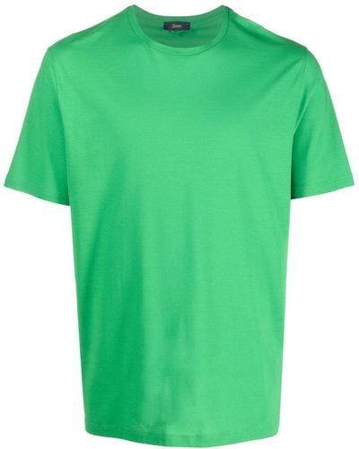 Herno T-shirt en coton à col rond - Vert