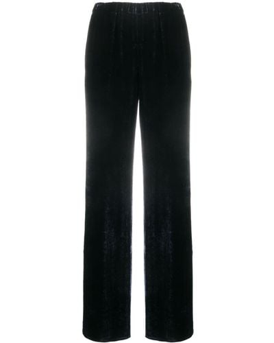 Antonelli Elasticated-waist Velvet Pants - Black