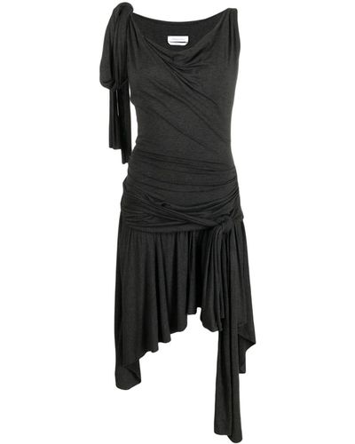 Blumarine Cowl-neck Asymmetric Dress - Black