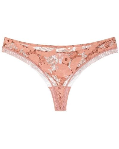 Eres Voile Tanga Lace Briefs - Pink