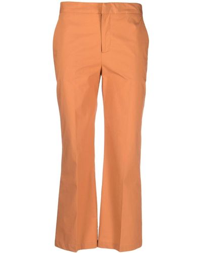 Twin Set Cropped Tailored Trousers - Orange