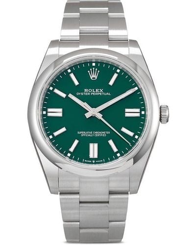 Rolex Orologio Oyster Perpetual 41mm mai indossato 2021 - Verde