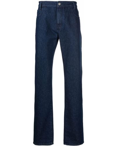 Raf Simons Bootcut-Jeans mit Logo-Patch - Blau