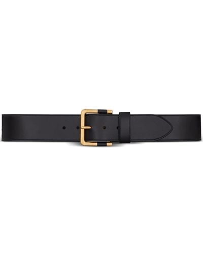 Saint Laurent Buckled Leather Belt - Black